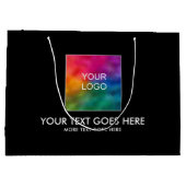 カスタムテキストをアップロード あなたの会社のロゴをここにアップロードしてください ラージペーパーバッグ (裏面)