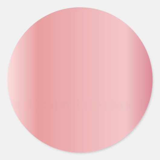 カスタムテキストをアップロード ロゴ ブランク テンプレート ローズゴールド ラウンドシール (正面)