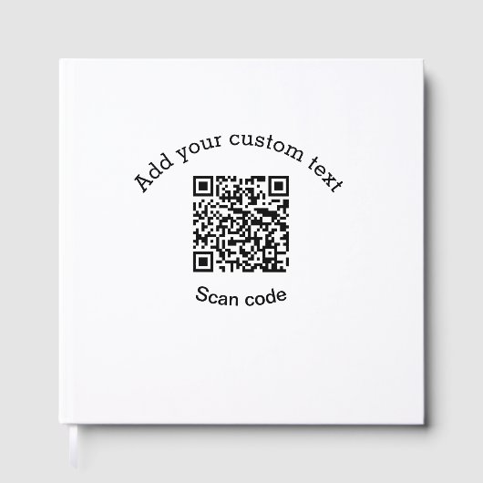 カスタムテキストを追加 QRコード ビジネス ゲストブック (正面)