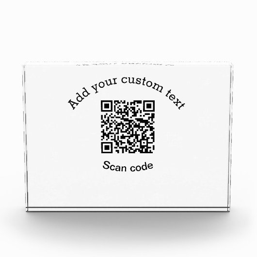 カスタムテキストを追加 QRコード ビジネス フォトブロック (正面)
