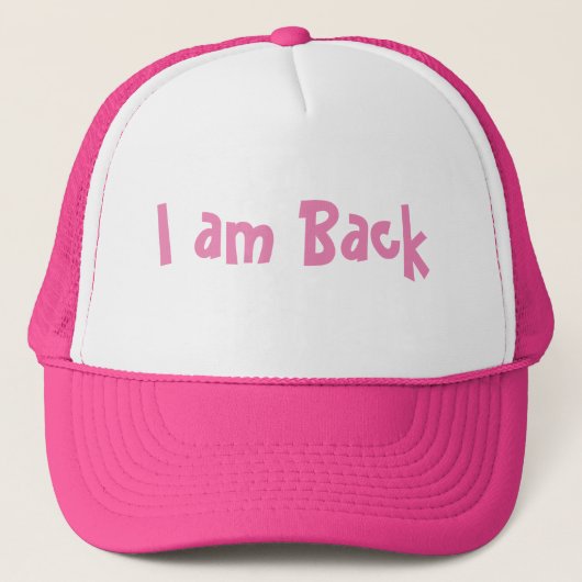 カスタムテキストトラッカーズハット I am Back キャップ (正面)