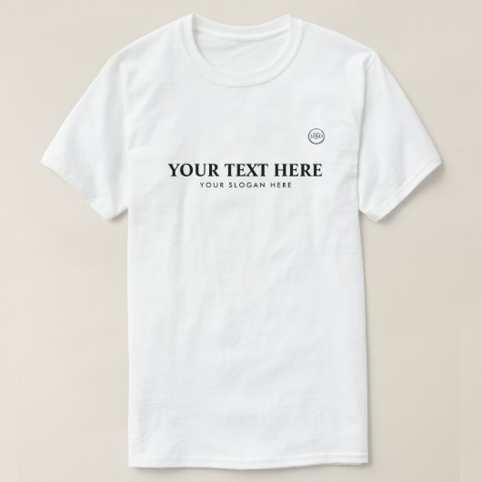 カスタムテキストロゴスローガン Tシャツ (デザイン正面)