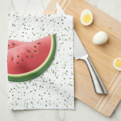 カスタムテキスト付きのワゴムリンの夏のフルーツスライス キッチンタオル (四つ折り)