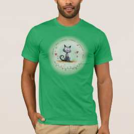 カスタムテキスト付きのDANIELペプチド、猫デザイン  Tシャツ