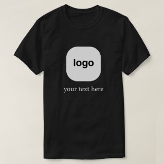 カスタムテキスト付きミニマルロゴデザイン Tシャツ