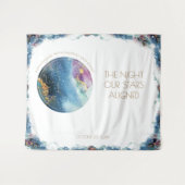 カスタムテキスト付き 天体水平写真バックドロップ タペストリー (正面(横))