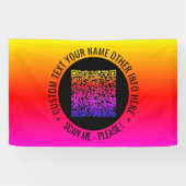 カスタムテキスト付きQRコードスキャンバナーテンプレート 横断幕 (横)