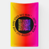 カスタムテキスト付きQRコードスキャンバナーテンプレート 横断幕 (縦)