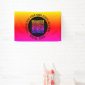 カスタムテキスト付きQRコードスキャンバナーテンプレート 横断幕 (インサイチュ)