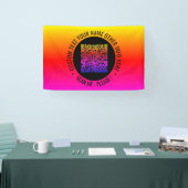 カスタムテキスト付きQRコードスキャンバナーテンプレート 横断幕 (トレードショー)