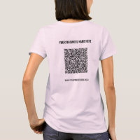 カスタムテキスト付きQRコード ブランド企業Tシャツ