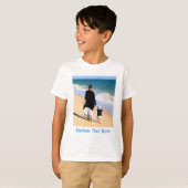 カスタムテキスト入りかわいい赤ちゃんとママの写真Tシャツ Tシャツ (正面フル)