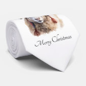 カスタムテキスト入りウィンターハット クリスマスの羊 ネクタイ (ロール)