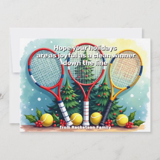 🎾🎄カスタムテキスト入りクリーンウィナー応援グッズ シーズンカード (正面)