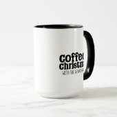 カスタムテキスト入りコーヒー＆クリスマス マグカップ (正面右)