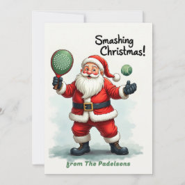 🎾🎄カスタムテキスト入りサンタのパデルポップ シーズンカード