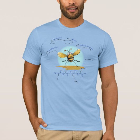 カスタムテキスト入りMIKEペプチド、Bee-1(ライト) Tシャツ (正面)