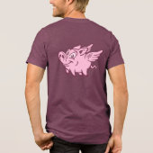 カスタムテキスト空飛ぶ豚 トライブレンドＴシャツ (裏面)
