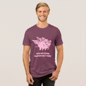 カスタムテキスト空飛ぶ豚 トライブレンドＴシャツ (正面全面)