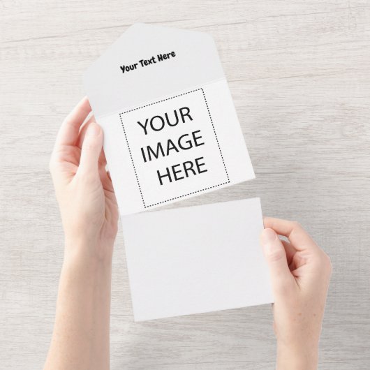 カスタムテキスト オールインワン招待状 (貼ってはがせる)