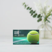 🎾カスタムテキスト、コートクレド パデル/テニスコーチ 名刺 (スタンド正面)