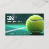 🎾カスタムテキスト、コートクレド パデル/テニスコーチ 名刺 (正面)