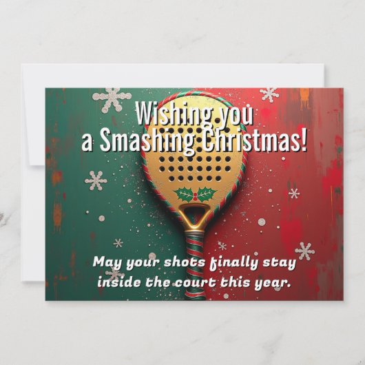 🎾🎄カスタムテキスト、コート外の願い、コート上のミス シーズンカード (正面)