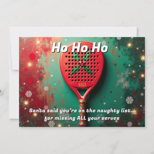 🎾🎄カスタムテキスト、サーブを見てビクッとしたサンタ... シーズンカード (正面)