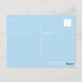 カスタムテキスト シカゴフラグ 青いストライプ 赤い星 ポストカード (裏面)