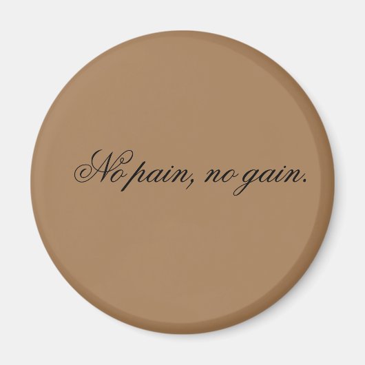 カスタムテキスト |ジムのモチベーション |ライトブラウン マグネット (正面)