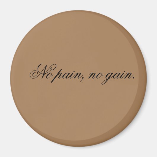 カスタムテキスト |ジムのモチベーション |ライトブラウン マグネット (正面)