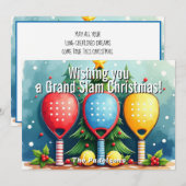 🎾🎄カスタムテキスト スノーフォール スマッシュマス シーズンカード (正面/裏面)