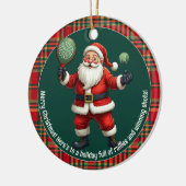 🎾🎄カスタムテキスト デッキ・ザ・コート セラミックオーナメント (左)