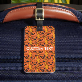 カスタムテキスト ハロウィン ハッピーポンプキンズ パーソナライズ ラゲッジタグ