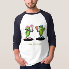 カスタムテキスト ピクルス ピックルボール Tシャツ