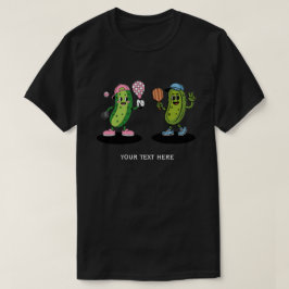 カスタムテキスト ピクルス ピックルボール Tシャツ