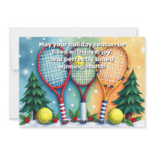🎾🎄カスタムテキスト フェスティブスリーウェイ・スマッシュ