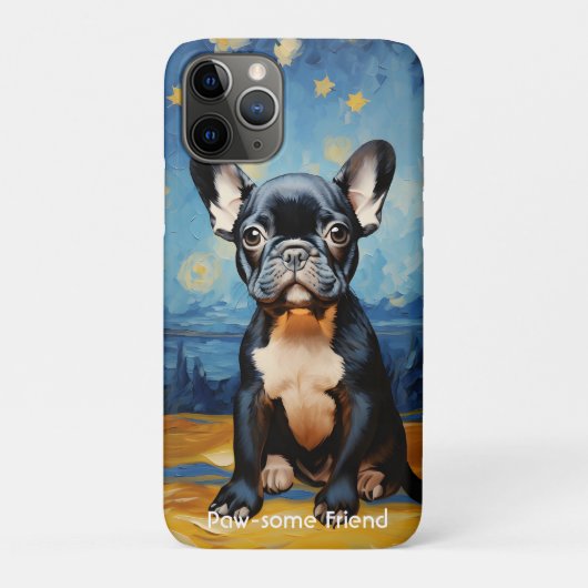 🐕 カスタムテキスト フレンチブルドッグの子犬 Case-Mate iPhoneケース (裏)