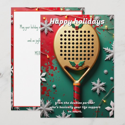 🎾🎄カスタムテキスト、ライフライン＆ロブ シーズンカード (正面/裏面)