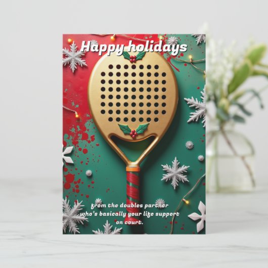 🎾🎄カスタムテキスト、ライフライン&ロブ シーズンカード (スタンド正面)