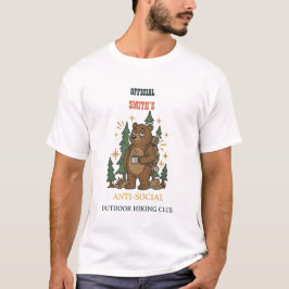 カスタムテキスト レトロキャンプベアTシャツ Tシャツ