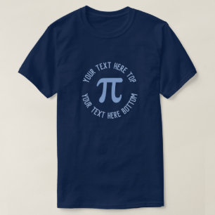 カスタムテキスト Pi デイ ネイビーブルー Tシャツ