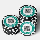 カスタムテキストQRコードポーカーチップ例 ポーカーチップ (積み重ね)
