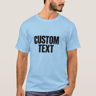 カスタムテキストTシャツ、名入れTシャツ、ボールド Tシャツ