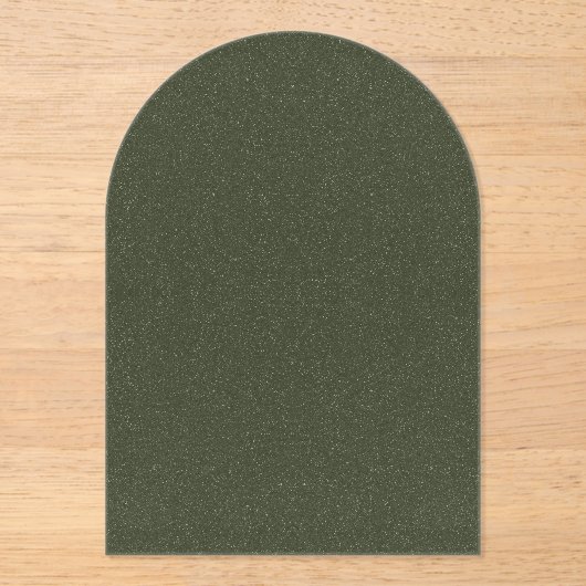 カスタムテクスチャムスグリーンアーチアクリル招待状 アクリル招待状 (正面)