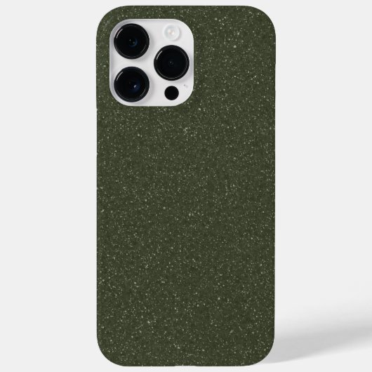 カスタムテクスチャ付きモスグリーンiPhone 14 Pro Maxケース Case-Mate iPhoneケース (裏面)