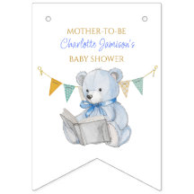 カスタムテディ読ベアの本ベビーシャワー