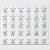 カスタムテディ・ベア読の本おめでとう ラッピングペーパー (フラット)