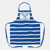 カスタムテニスカントリークラブブストライプのルー エプロン (正面)