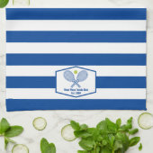 カスタムテニスカントリークラブブストライプのルー キッチンタオル (折り畳み)